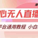 (13221期)最核心无人直播玩法,全平台通用教程,单日变现2000+