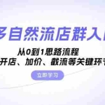 (13279期)多多自然流店群入门课,从0到1思路流程,涵盖开店、加价、截流等关键环节