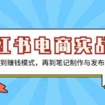 (13298期)小红书电商实战课,从基础认知到赚钱模式,再到笔记制作与发布 一站式学习