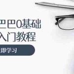(13291期)阿里巴巴运营零基础入门教程:涵盖开店、运营、推广,快速成为电商高手