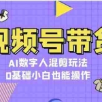 (13359期)视频号带货,AI数字人混剪玩法,0基础小白也能操作