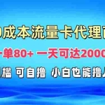 （13391期）免费流量卡代理一单80+ 一天可达2000+