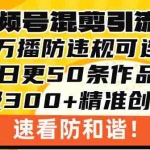 (13400期)视频号混剪引流技术,500万播放引流17000创业粉,操作简单当天学会