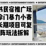 (13474期)小红书民宿推广玩法,冷门暴力小赛道,长期项目可复制矩阵玩法拆解