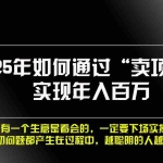 （13468期）2025年如何通过“卖项目”实现年入百万，做网赚必看！！