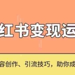 （13609期）小红书变现运营，IP打造、内容创作、引流技巧，助你成为运营高手