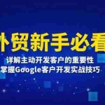 (13645期)外贸新手必看,详解主动开发客户的重要性,掌握Google客户开发实战技巧