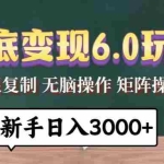 (13691期)年底变现6.0玩法,一天几分钟,日入3000+,小白无脑操作