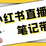 （13688期）小红书直播与笔记带货：选品、上架、笔记写作、视频剪辑及直播话术等