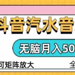 (13753期)抖音汽水音乐人计划无脑月入5000+操作简单实操已落地
