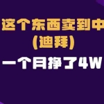 (13740期)跨境电商一个人在家把货卖到迪拜,暴力项目拆解