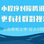 (13779期)微信小程序8.0撸广告+全新社群影视玩法,操作简单易上手,稳定日入多张