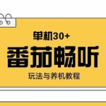 (13966期)番茄畅听玩法与养机教程:单日日入30+。