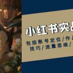 (13974期)小红书实战指南,包括账号定位/作品制作/发布技巧/流量思维/成交法则等
