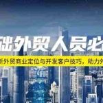 (14046期)0基础外贸人员必修课:全面解析外贸商业定位与开发客户技巧,助力外贸创业