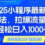 (14028期)2025年小程序最新玩法,流量直接拉爆,单日稳定变现1000+