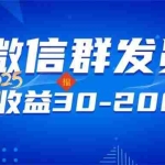 (14067期)微信群发员,单日日入30-2000+,不限时间地点,随时随地都可以做