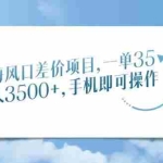 (14059期)蓝海风口差价项目,一单35,日入3500+,手机即可操作