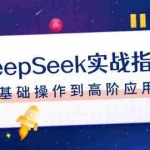 (14074期)DeepSeek实战指南,注册配置、对话技巧、文件处理、基础操作到高阶应用