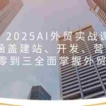 (14135期)2025AI外贸实战课:涵盖建站、开发、营销, 从零到三全面掌握外贸技能