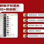 (14139期)评论区野路子截流创业粉新方法,日被动加300+创业粉,精准引流被动添加…