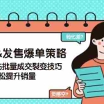 (14161期)高转化&发售爆单策略,爆单发售与批量成交裂变技巧,轻松提升销量