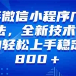 (14161期)微信小程序全自动挂机广告,纯小白易上手,稳定日入1000+,技术全新升级,全网首发