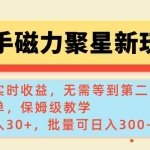 (14201期)快手磁力新玩法,可查询实时收益,单机30+,批量可日入300-500+