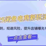 (14232期)2025闲鱼电商新玩法,熟知平台规则,规避风险,提升店铺曝光与转化率