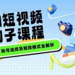 (14266期)AI短视频钩子课程,企业核心目标、账号选择及矩阵模式全解析