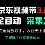 (14262期)京东视频带货3.0,Ai全自动采集+自动发布,完全解放双手,收入无上限…