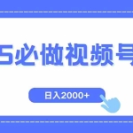 (14259期)视频号带货,纯自然流,起号简单,爆率高轻松日入2000+