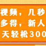 (14294期)审核视频,几秒一单,多劳多得,新人小白一天轻松300+