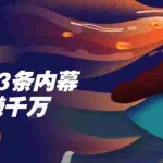 (14339期)掌握13条内幕助你赚千万,把握财富密码,特别是最后四条