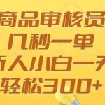 (14393期)商品审核员,几秒一单,多劳多得,新人小白一天轻松300+