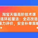 (14469期)淘宝天猫高阶技术课:连环起量法:全店改造,暴力评价,安全补单策略