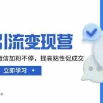 (14501期)热点引流变现营,抖音高效引流,微信加粉不停,提高粘性促成交