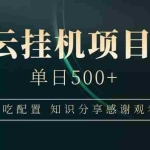 (14531期)云挂机项目单日500+ 不吃配置,知识分享感谢观看