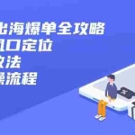 (14130期)2025出海爆单全攻略:抢滩新风口定位+四步营收法+六阶实操流程