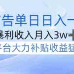 （14127期）撸广告躺赚，单设备日入1000+，月入3w+，今年最强撸广告上线