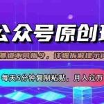 (14154期)公众号流量主多赛道玩法详解,Ai原创文章,每天5分钟复制粘贴,轻松月…