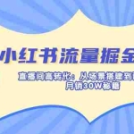 （14174期）小红书流量掘金指南：直播间高转化：从场景搭建到话术设计，月销30W秘籍