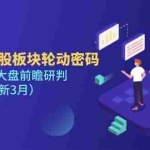 （14213期）多维拆解A股板块轮动密码，每月更新大盘前瞻研判（更新3月）