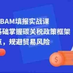 （14342期）欧盟CBAM填报实战课，从零基础掌握碳关税政策框架与要点，规避贸易风险