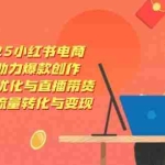 （14367期）2025小红书电商，AI助力爆款创作，SEO优化与直播带货，提升流量转化与变现
