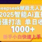 （14410期）Deepseek赋能无人直播，2025无人直播最强打法，单日收入1000+新手小白…