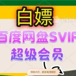 （14403期）无限白嫖：百度网盘SVIP超级会员，夸克网盘会员等