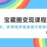 (14548期)宝藏圈变现课程,每天5分钟,多领域多维度技巧助你轻松变现(189节)
