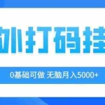(14449期)海外打码平挂机项目,全自动撸美金,无脑月入5000+