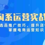 （14427期）淘系运营实战课，涵盖选品推广技巧，提升店铺转化率，掌握电商运营知识